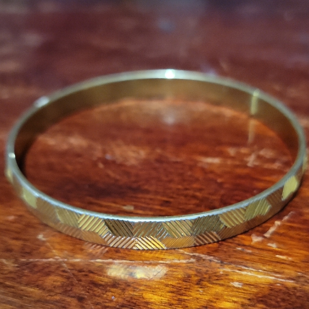 MONET Gold Geometric Bangle Bracelet